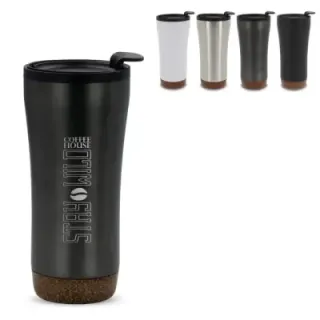 Double walled tumbler cork base 480ml - LT98848 (gadzety reklamowe)